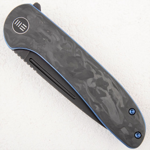 Нож WE Knife Saakshi, 20CV Black, Titanium Blue/Marble Carbon Fiber - складной туристические ножи из стали Нож WE Knife Saakshi, 20CV Black, Titanium Blue/Marble Carbon Fiber - складной туристические ножи из стали